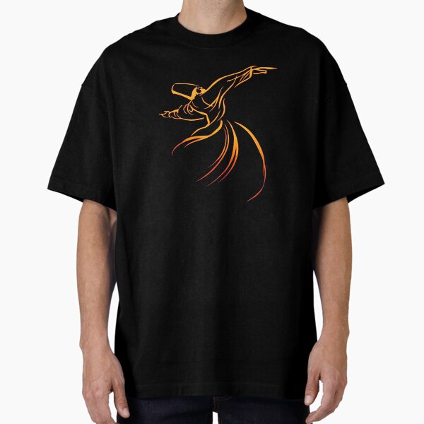 Item preview, Dervish Line Drawing Calligraphy Style Yellow And Red designed and sold by taiche.