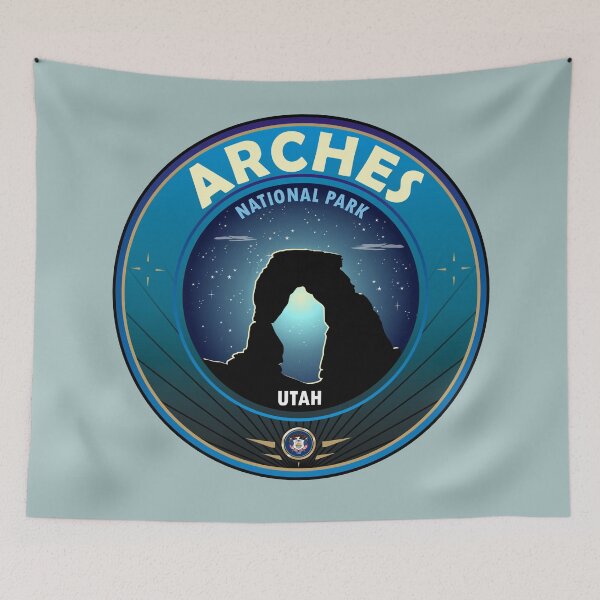 Item preview, Arches National Park nature landscape at night designed and sold by studioss76.