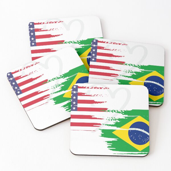 Item preview, American Brazil Flag Shirt  Brazil USA Essential Pride Dyngus Day  designed and sold by OscarShoping.