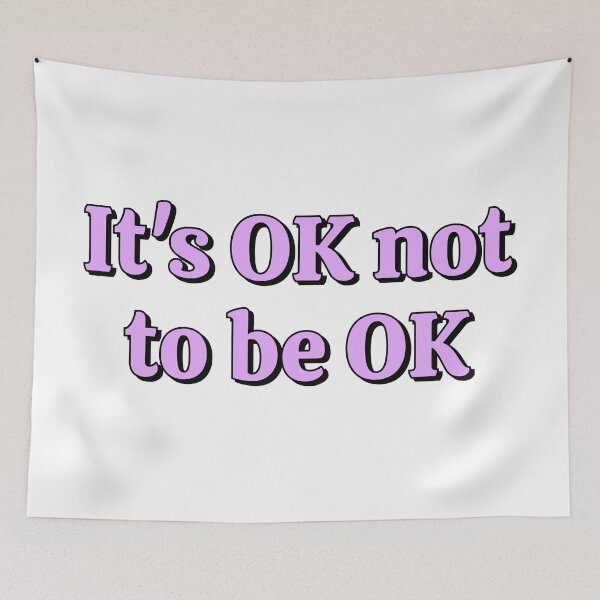 Item preview, OK not to be OK - self care affirmations designed and sold by Inspirationmotivation.