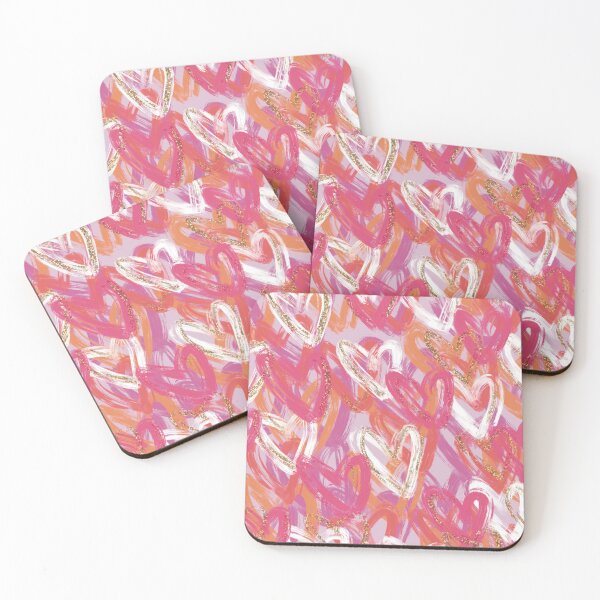 Item preview, pink orange and gold hearts designed and sold by eze412.