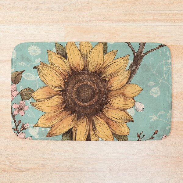 Item preview, Spring Radiance: Sunflower and Cherry Blossoms designed and sold by plam50.