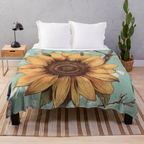 Item preview, Spring Radiance: Sunflower and Cherry Blossoms designed and sold by plam50.