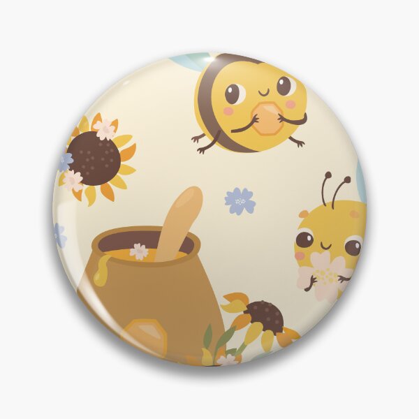 Item preview, "Honey Bees & Flowers Pattern" designed and sold by hjian8219.