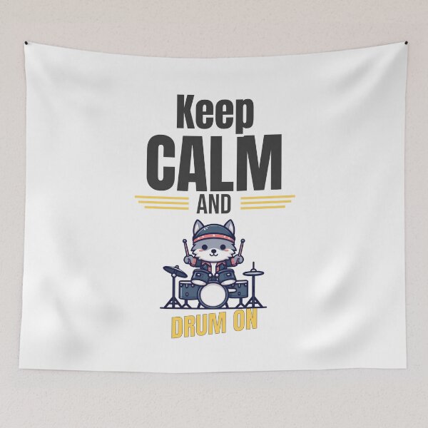 Item preview, Keep calm and drum on Wolf designed and sold by LemuellTrends.