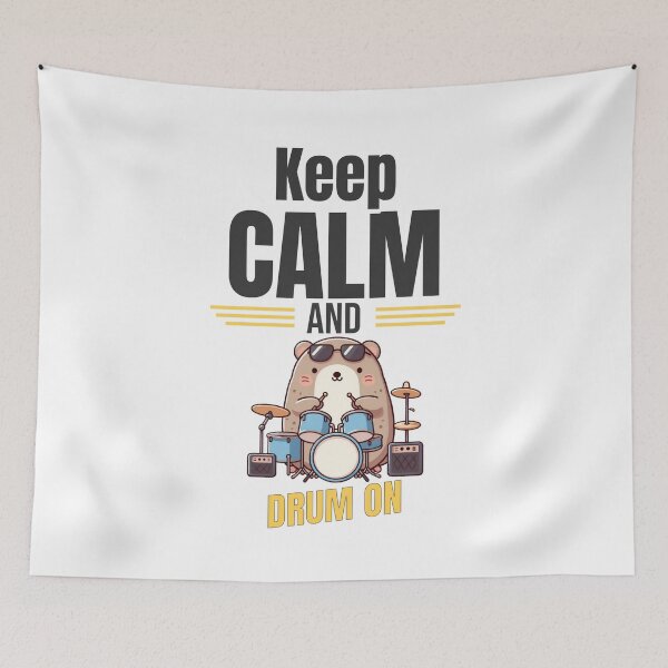 Item preview, Keep calm and drum on Mole designed and sold by LemuellTrends.