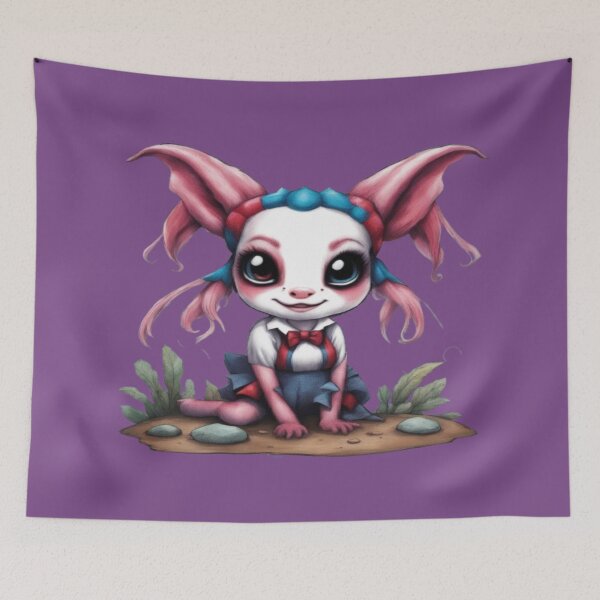 Item preview, Harley The Axolotl, Product Colour: Mauve  designed and sold by Midnight Veil Designs.