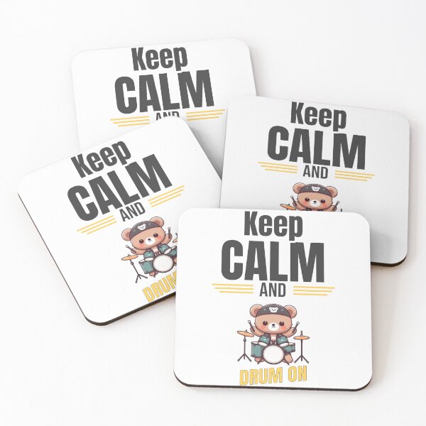 Item preview, Keep calm and drum on Bear designed and sold by LemuellTrends.