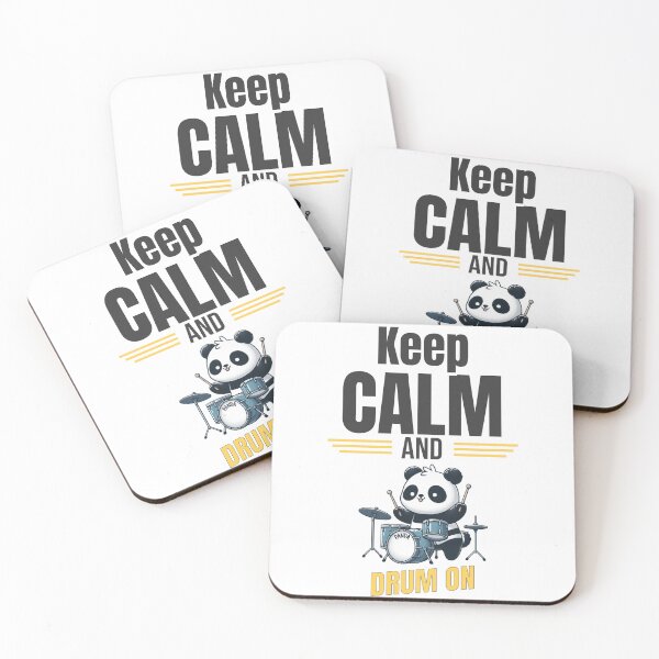 Item preview, Keep calm and drum on Panda designed and sold by LemuellTrends.