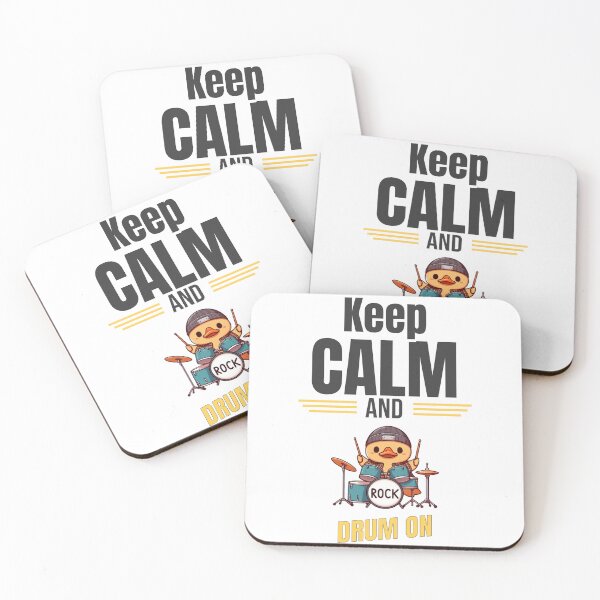 Item preview, Keep calm and drum on Duck designed and sold by LemuellTrends.
