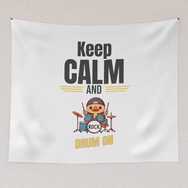 Item preview, Keep calm and drum on Duck designed and sold by LemuellTrends.