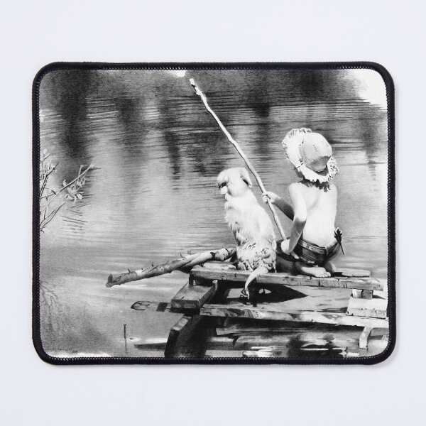 Item preview, A boy and his dog fishing designed and sold by David J. Vanderpool.