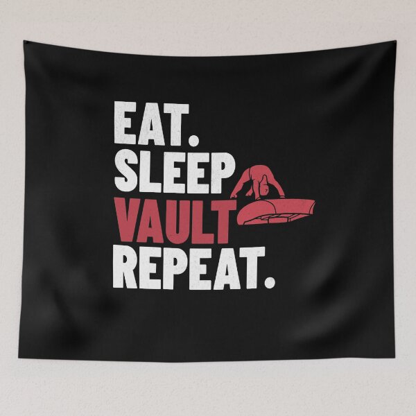 Item preview, Eat Sleep Vault Repeat Gymnastics Gift designed and sold by InspireHubWear.