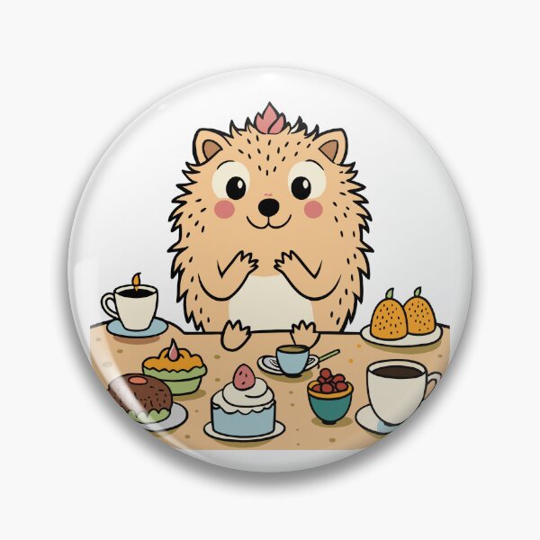 Item preview, Fluffy Hedgehog Hosting a Tea Party designed and sold by omerfdln34.