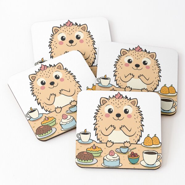 Item preview, Fluffy Hedgehog Hosting a Tea Party designed and sold by omerfdln34.