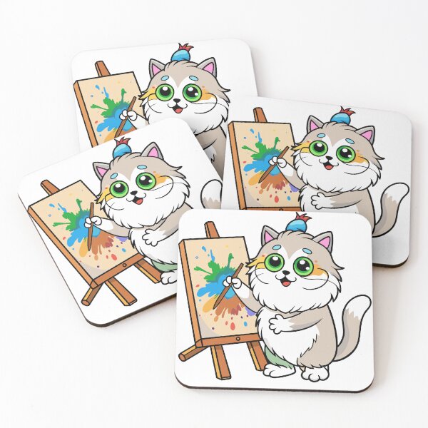 Item preview, Fluffy Persian Cat Painting designed and sold by omerfdln34.