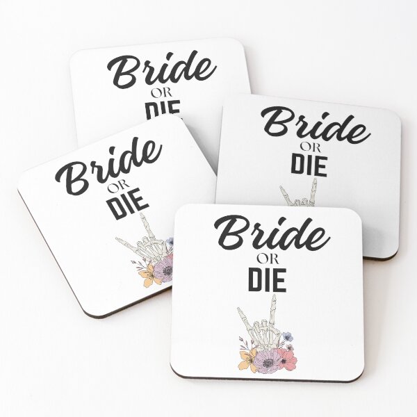 Item preview, Bride Or Die Funny Skeleton Bridal Party Wedding Day designed and sold by MagicSD Designs.