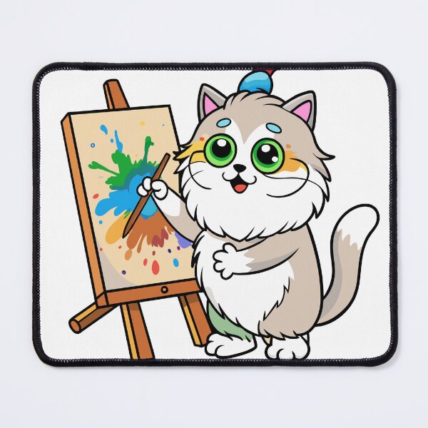 Item preview, Fluffy Persian Cat Painting designed and sold by omerfdln34.