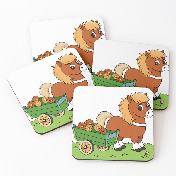 Item preview, Fluffy Shetland Pony Pulling a Small Cart designed and sold by omerfdln34.