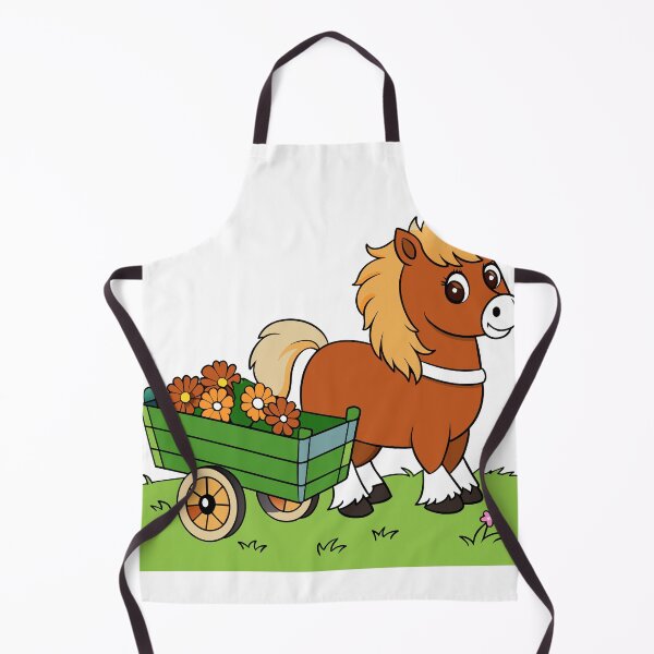 Item preview, Fluffy Shetland Pony Pulling a Small Cart designed and sold by omerfdln34.