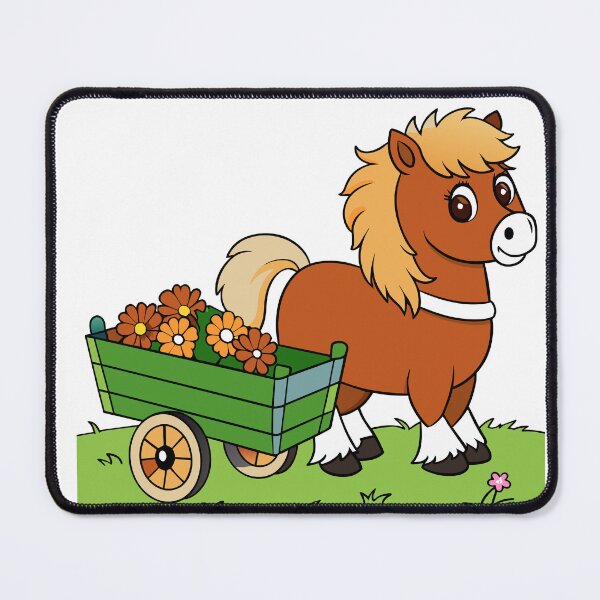 Item preview, Fluffy Shetland Pony Pulling a Small Cart designed and sold by omerfdln34.