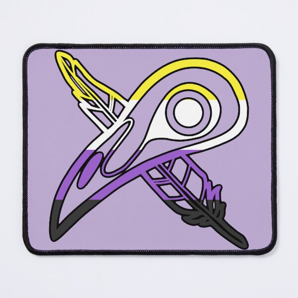 Item preview, Pride Crow (Nonbinary Pride Flag) designed and sold by Skyseeker-Art.