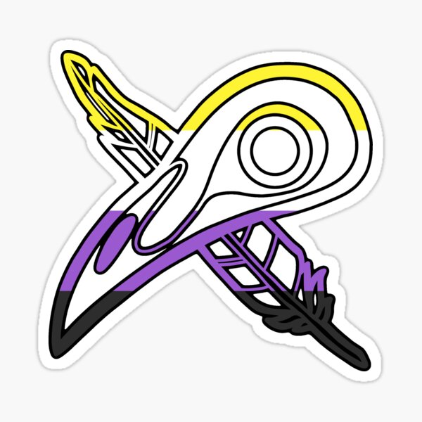 Item preview, Pride Crow (Nonbinary Pride Flag) designed and sold by Skyseeker-Art.