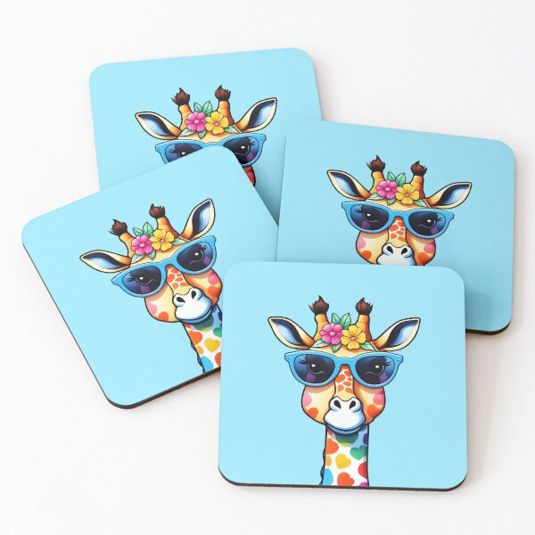 Item preview, cool giraffe wearing glasses designed and sold by Cosmicreations1.