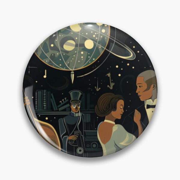 Item preview, Space Opera with 1920s Art Deco aesthetics, illustrated by Art Nouveau artists, featuring jazz-playing androids designed and sold by deepglitchart.
