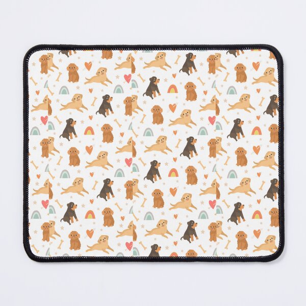 Item preview, "Pawsome Rainbow: Cute Dog & Rainbow Seamless Pattern" designed and sold by hjian8219.