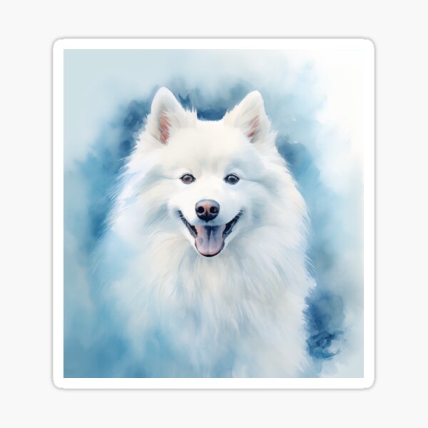 Item preview, American Eskimo Portrait (watercolor) designed and sold by Samuelsboro.