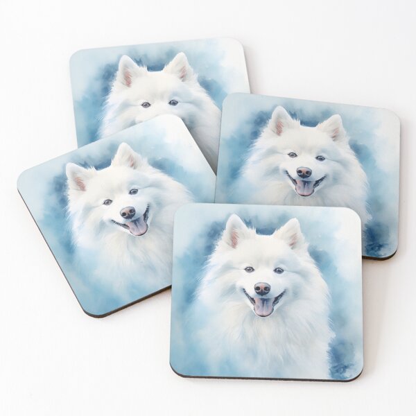 Item preview, American Eskimo Portrait (watercolor) designed and sold by Samuelsboro.