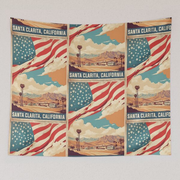 Item preview, Santa Clarita California USA Vintage Travel Tourism  designed and sold by TravelersGems.