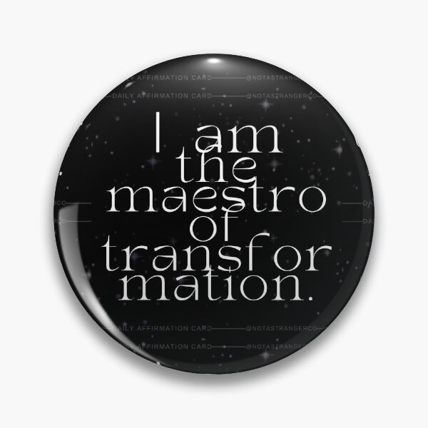 Item preview, 'I am the maestro of transformation' Affirmation Card designed and sold by notastranger.