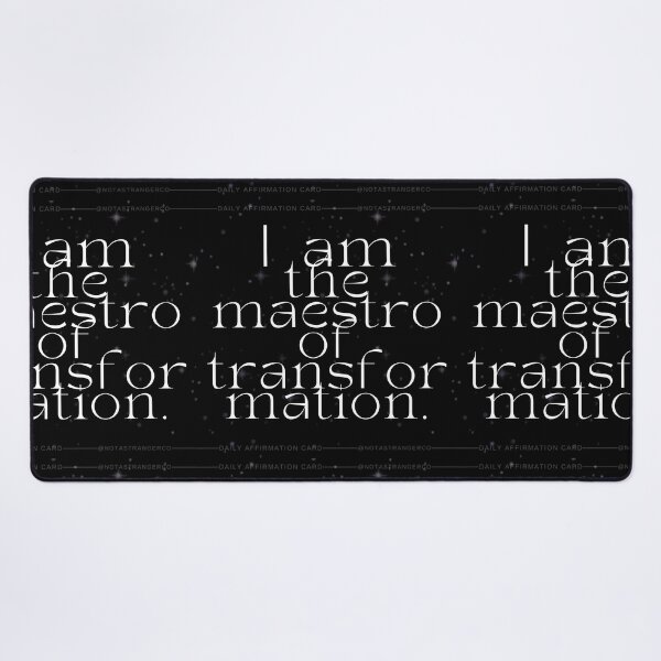 Item preview, 'I am the maestro of transformation' Affirmation Card designed and sold by notastranger.