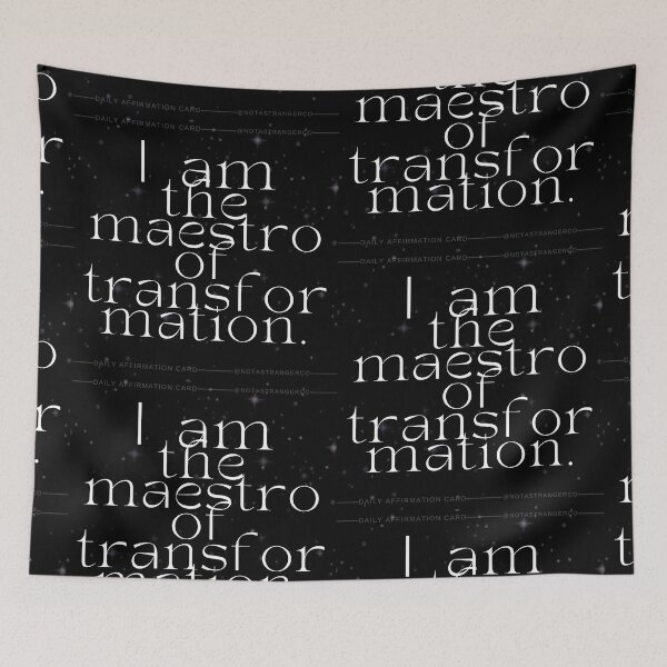 Item preview, 'I am the maestro of transformation' Affirmation Card designed and sold by notastranger.