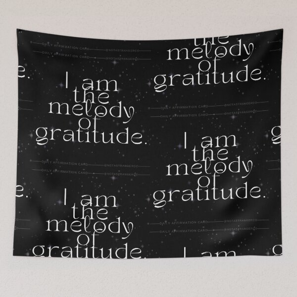 Item preview, 'I am the melody of gratitude' Affirmation Card designed and sold by notastranger.