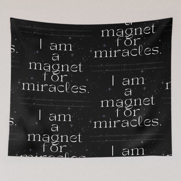 Item preview, 'I am a magnet for miracles' Affirmation Card designed and sold by notastranger.