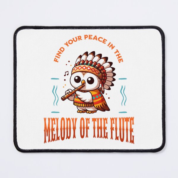 Item preview, native american flute player Owl designed and sold by LemuellTrends.