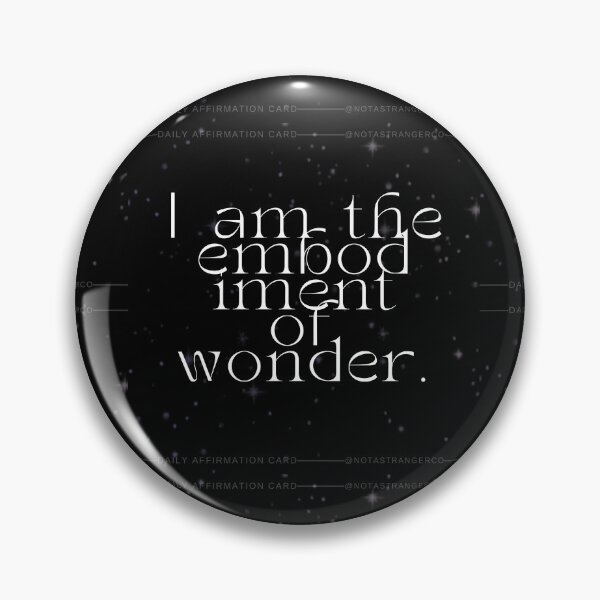 Item preview, 'I am the embodiment of wonder' Affirmation Card designed and sold by notastranger.