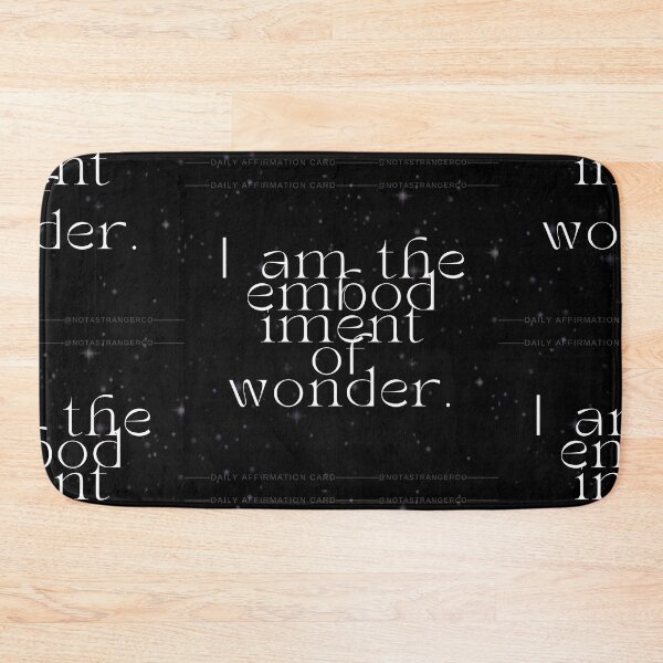 Item preview, 'I am the embodiment of wonder' Affirmation Card designed and sold by notastranger.