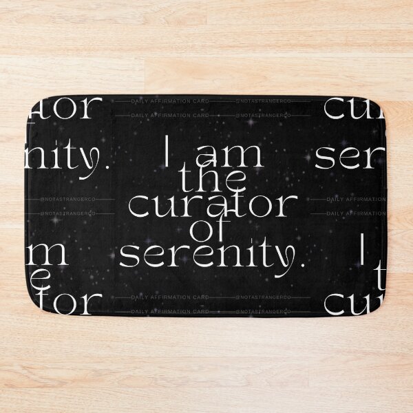 Item preview, 'I am the curator of serenity' Affirmation Card designed and sold by notastranger.