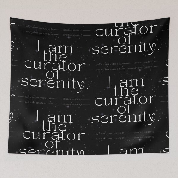 Item preview, 'I am the curator of serenity' Affirmation Card designed and sold by notastranger.