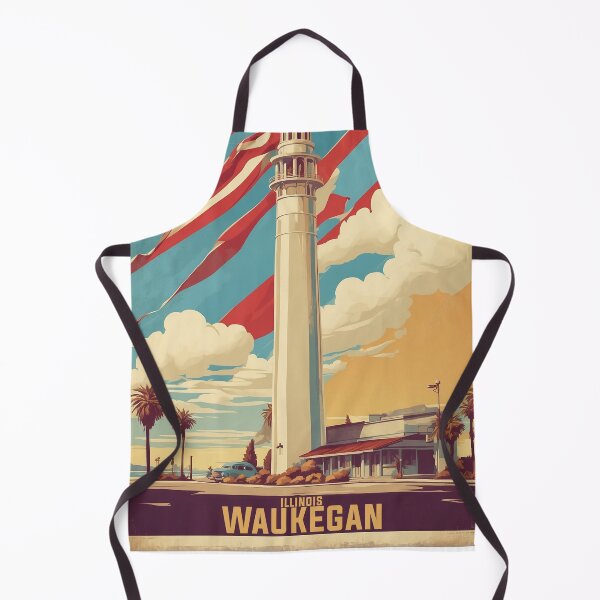 Item preview, Waukegan Illinois USA Vintage Travel Tourism  designed and sold by TravelersGems.