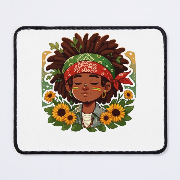 Item preview, Juneteenth African American Black History Face Dreadlocks designed and sold by Artistoos.