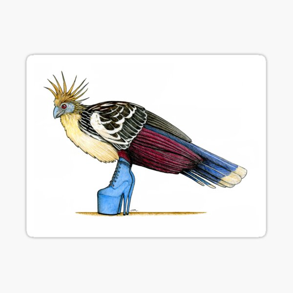 Item preview, Hoatzin in Chunky High Heels designed and sold by JimsBirds.