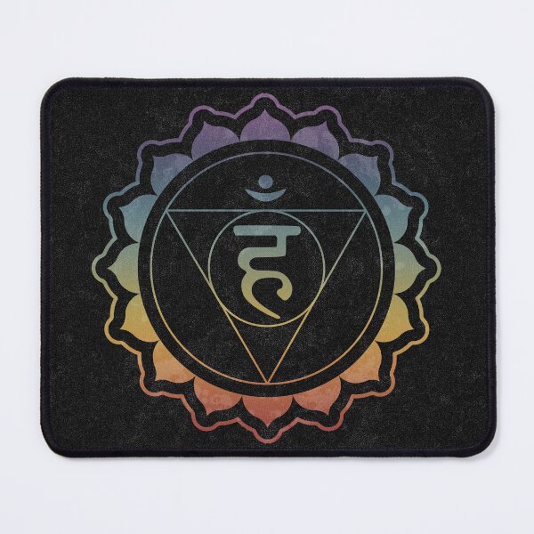 Item preview, Throat Chakra Lotus - Coal + Rainbow Sunset designed and sold by Irene Estelle.