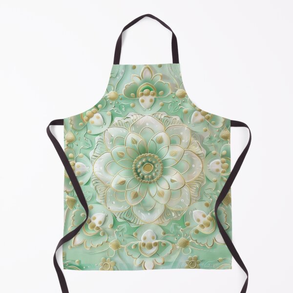 Item preview, Mint green and gold delicate mandala pattern designed and sold by PrettyPinkSkies.