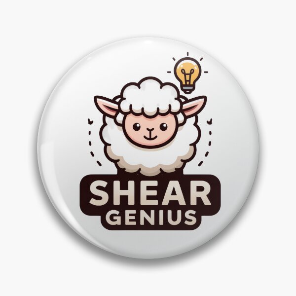 Item preview, Shear Genius Cartoon Sheep designed and sold by YoBoiRedgie.