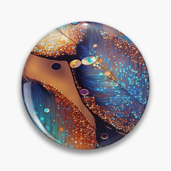 Item preview, blue leaf with golden sparkle designed and sold by proffetionalism.